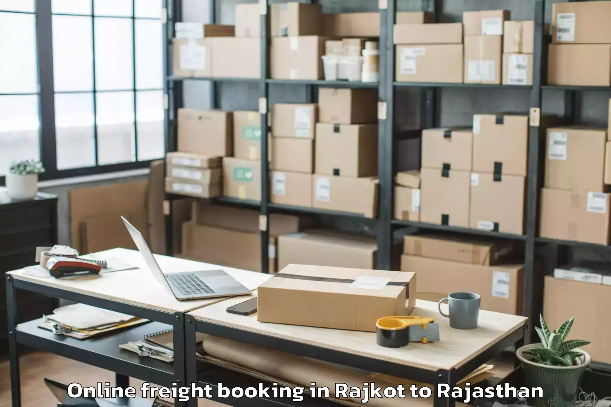 Efficient Rajkot to Sawai Madhopur Online Freight Booking